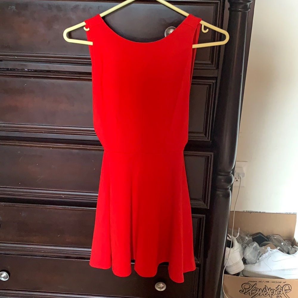 Red Simple Mini Dress